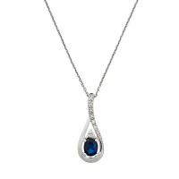 Le Diamantaire Pendentif sur chaine 'Blue Tear' pour Femmes