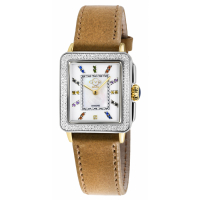 Gevril GV2 Women's Padova Gemstone Watch, Geniuine Light Tan Lether Strap