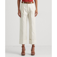 LAUREN Ralph Lauren Women's Double-Faced Stretch Cotton Ankle Pants