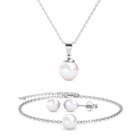 MYC Paris 'Trio Mother of pearl' Set Halskette, Ohrringe & Armband für Damen