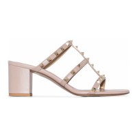 Valentino Garavani Women's 'Rockstud Strappy Block' High Heel Mules