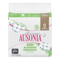 Ausonia 'Organic' Incontinence compress - Night 8 Pieces