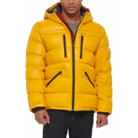 Tommy Hilfiger Men's Pearlized Water Resistant Hooded Puffer Jacket