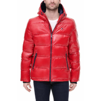 Tommy Hilfiger Men's Quilted Puffer Hooded Mid Length Jacket