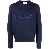 Alexander McQueen Men's 'Logo Embroidered' Sweater