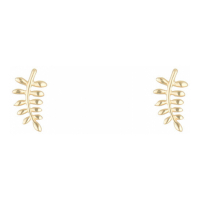 Oro Di Oro Boucles d'oreilles 'Feuilles D'Or' pour Femmes