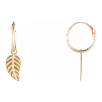 Oro Di Oro Boucles d'oreilles 'Feuillage' pour Femmes