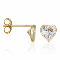 Oro Di Oro Boucles d'oreilles 'Coeur Brillant' pour Femmes