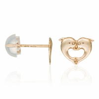 Oro Di Oro Girl's 'Dauphins Merveilleux' Earrings