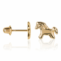 Oro Di Oro Girl's 'Poney Doré' Earrings