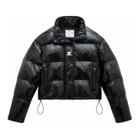 Courrèges Women's 'Vynil Logo-Print' Puffer Jacket