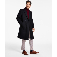 Tommy Hilfiger Men's Modern-Fit Solid Double-Breasted Overcoat