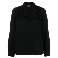 Elisabetta Franchi 'Attached Scarf Logo Appliqué' Langärmelige Bluse für Damen