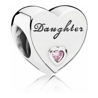 Pandora 'Daughter Heart Charm' Charm für Damen