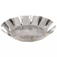 Aulica Round Tray D45 cm Floral Stainless Steel