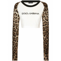 Dolce&Gabbana Women's 'Leopard' Crop T-shirt