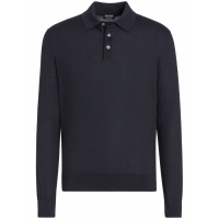 Zegna Men's 'Cashseta' Long-Sleeve Polo Shirt