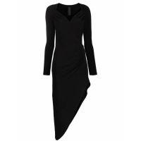 Norma Kamali Women's 'Asymmetric-Hem' Long-Sleeved Dress