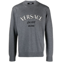 Versace Pull 'Logo Embroidered' pour Hommes