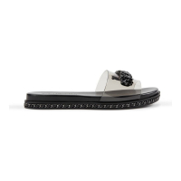 Karl Lagerfeld Paris 'Bijou Embellished Slide' Flache Sandalen für Damen