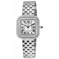 Gevril GV2 Bellagio Women's Swiss Made Diamond Watch, Silver-White Dial, 316L Stainless Steel Bracelet