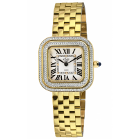 Gevril GV2 Bellagio Women's Swiss Made Diamond Watch, Silver-White Dial, IPYG Bracelet