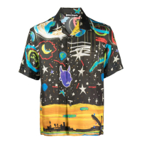 Palm Angels Men's 'Starry Night Bowling' Short sleeve shirt