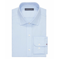 Tommy Hilfiger Men's Regular Fit TH Flex Essentials Wrinkle Free Stretch Dress Shirt