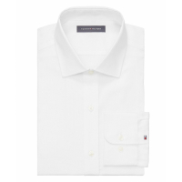 Tommy Hilfiger Men's Regular Fit TH Flex Essentials Wrinkle Free Stretch Dress Shirt