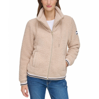 Tommy Hilfiger Zip-Front Fleece Bomber Jacket pour Femmes