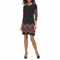 Tommy Hilfiger Women's Paisley 3/4-Sleeve Shift Dress