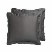 Biancoperla Denise Lot De 2 Taies D'Oreiller Gris