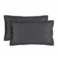 Biancoperla Denise Lot De 2 Taies D'Oreiller Gris