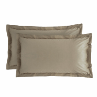 Biancoperla Denise Lot De 2 Taies D'Oreiller Marron