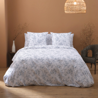 Biancoperla Ensemble Housse De Couette Lit King Size Bleu Amelia