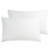 Biancoperla Aurora Lot De 2 Taies D'Oreiller Blanches