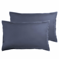 Biancoperla Aurora Lot De 2 Taies D'Oreiller Bleues