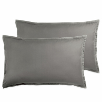 Biancoperla Aurora Lot De 2 Taies D'Oreiller Gris