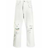 Golden Goose Deluxe Brand Jeans 'Distressed-Effect Text' pour Hommes
