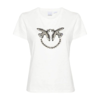Pinko 'Love Birds Embellished' T-Shirt für Damen