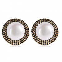 Liv Oliver Women's 'Button' Earrings