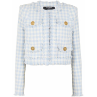 Balmain Veste 'Gingham Tweed' pour Femmes