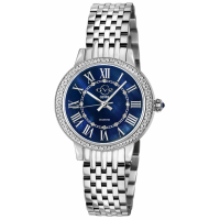 Gevril Women's Astor III SS Case, Dark Blue MOP Dial, 316L Stainless Steel Bracelet Watch