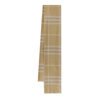 Burberry Women's 'Check Motif Frayed Profiles' Wool Scarf