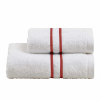 Biancoperla Double Hand And Guest Terry Towels Set, White/Valenza