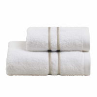 Biancoperla Double Hand And Guest Terry Towels Set, White/Beach