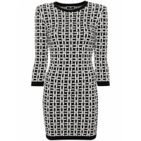 Elisabetta Franchi Robe mini 'Logo-Jacquard Knitted' pour Femmes