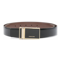 Ferragamo Ceinture 'Engraved-Logo' pour Hommes