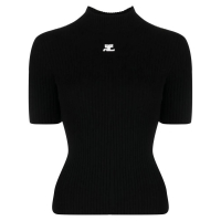 Courrèges 'Logo' Kurzarm Top für Damen