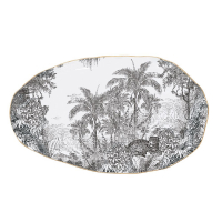 Easy Life Porcelain Serving Platter 36X21,5Cm Rain Forest